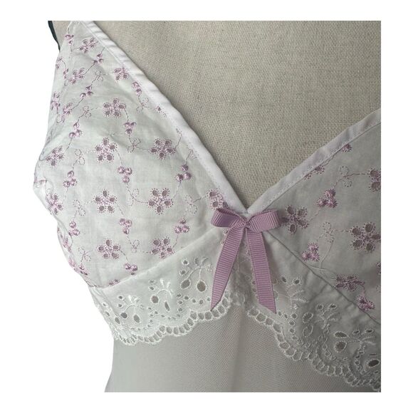 Delicates White Mesh Babydoll Lingerie Large - Picture 3 of 7